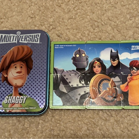McDonald's Multiversus Double Sided Tins with Double Sided Puzzles Batman Shaggy - Picture 8 of 9
